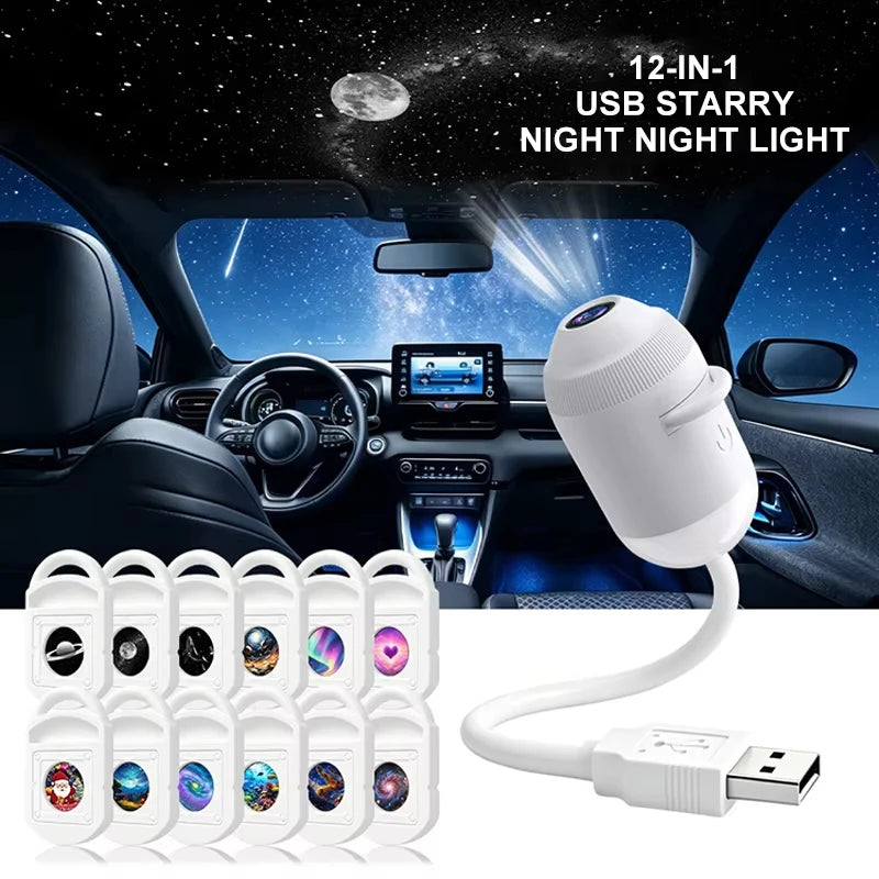 USB Starry 5D Holographic Night Light 360° by CORVO