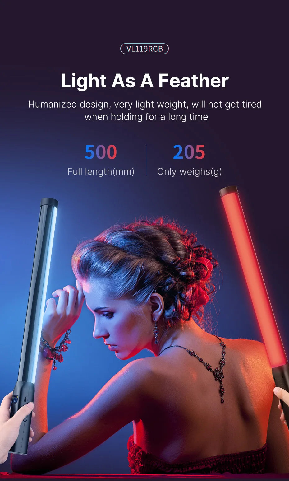 VL119 RGB LED Light Wand from CORVO