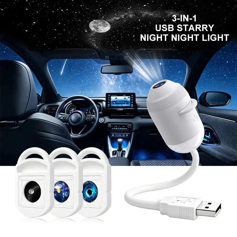 USB Starry 5D Holographic Night Light 360° by CORVO