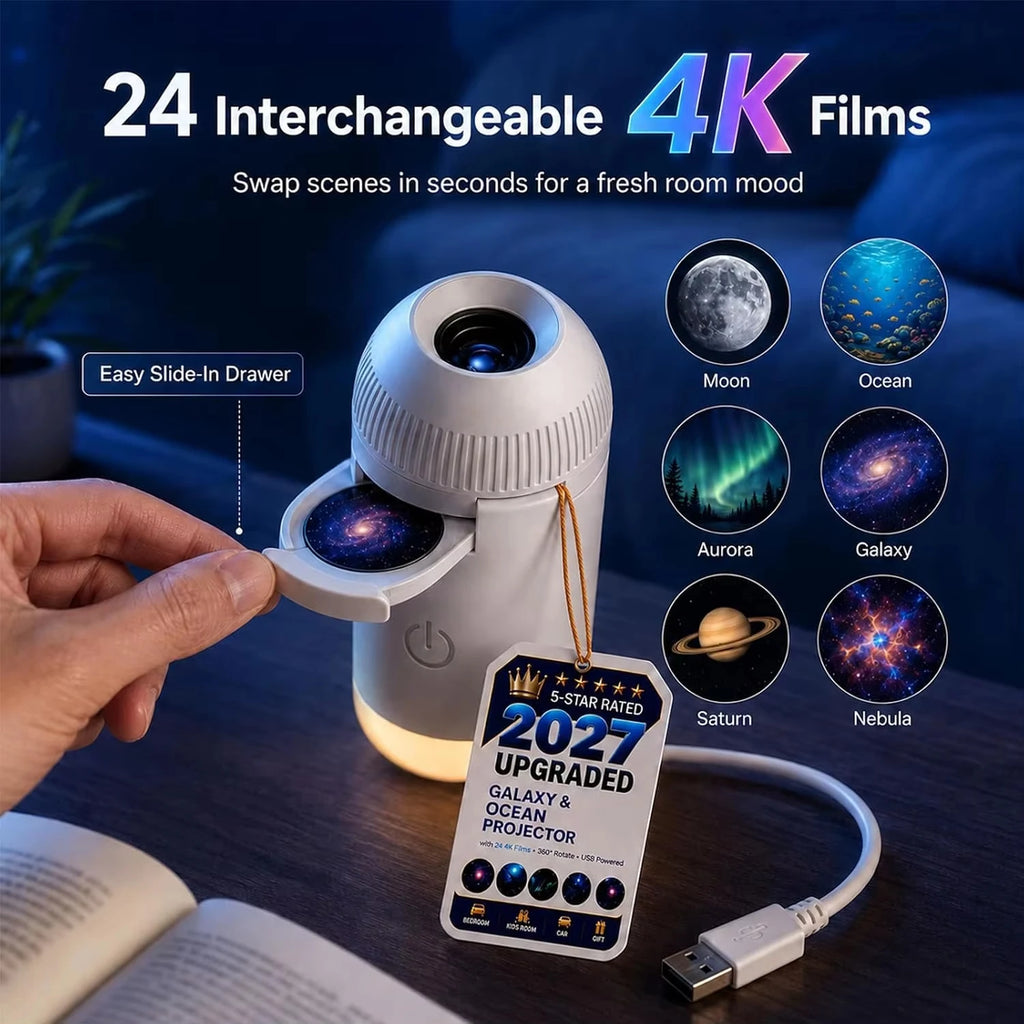 USB Starry 5D Holographic Night Light 360° by CORVO