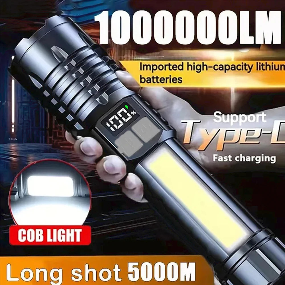 High Power LED Flashlight Powerful TYPE-C Rechargeable from CORVO