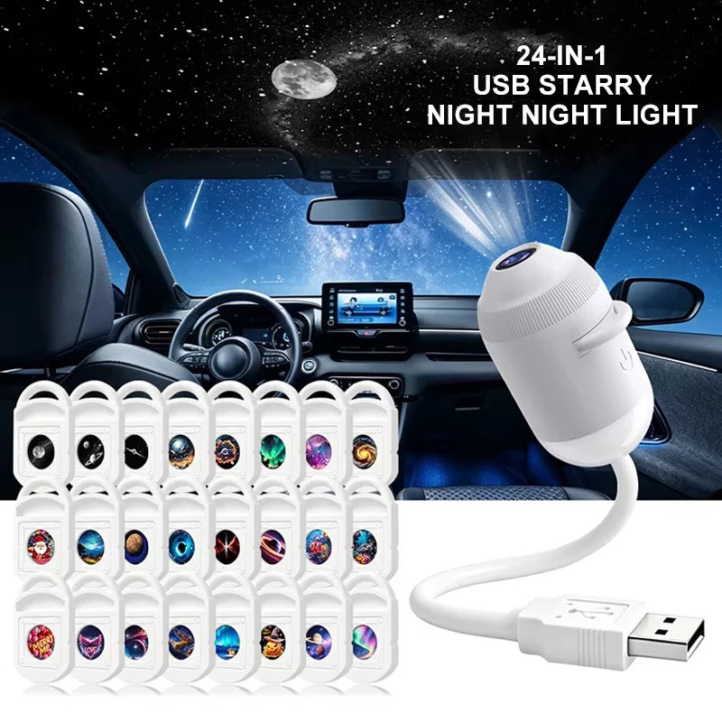 USB Starry 5D Holographic Night Light 360° by CORVO
