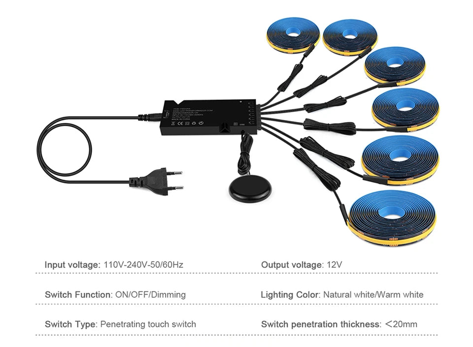 Smart COB LED Touch Strip Light from CORVO