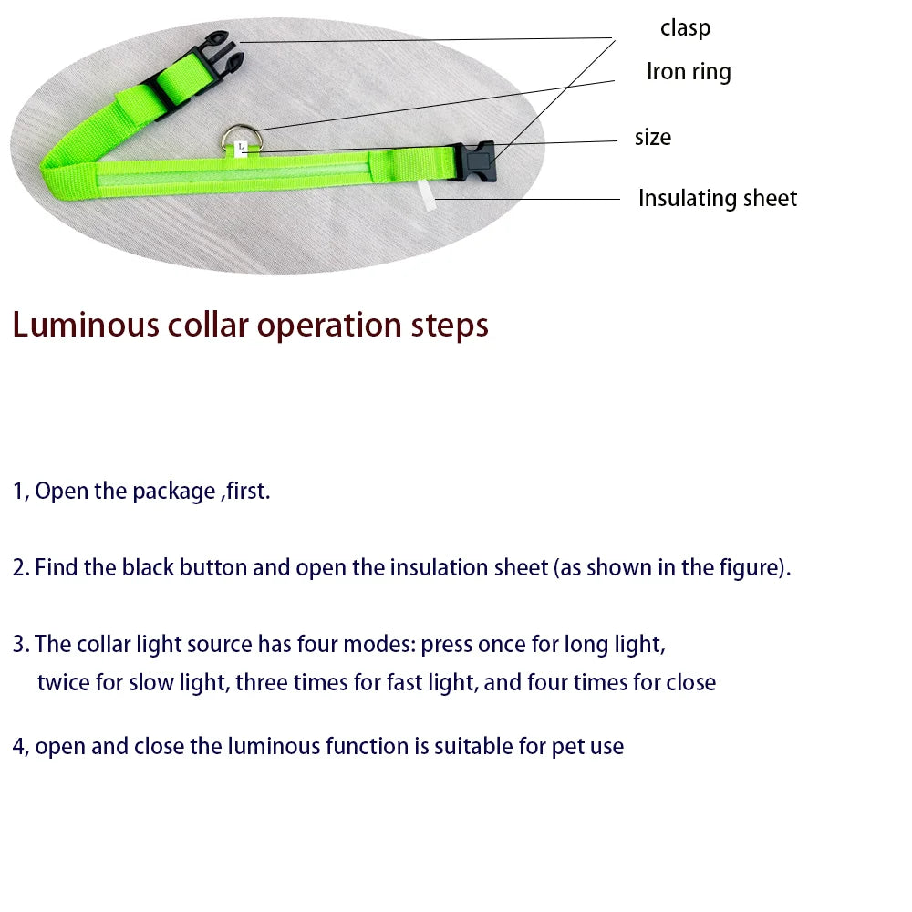 Nylon LED Night Safety Flashing Glow for Dogs from CORVO