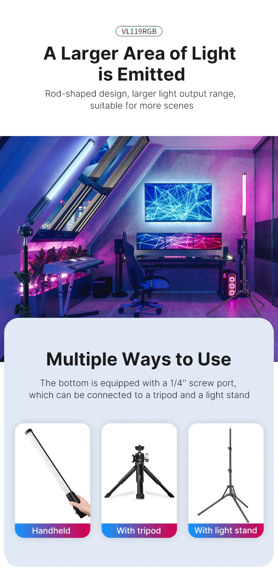 VL119 RGB LED Light Wand from CORVO
