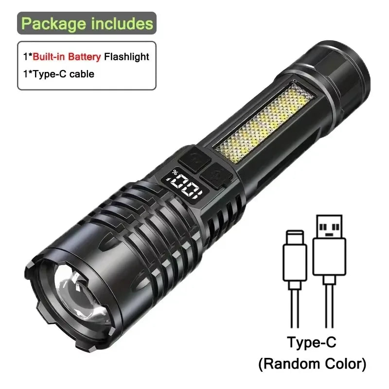 High Power LED Flashlight Powerful TYPE-C Rechargeable from CORVO