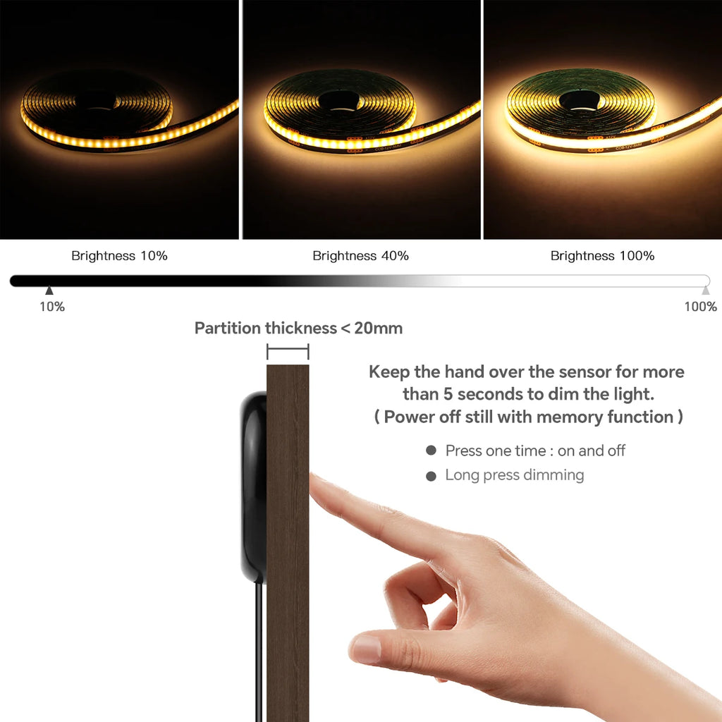 Smart COB LED Touch Strip Light from CORVO